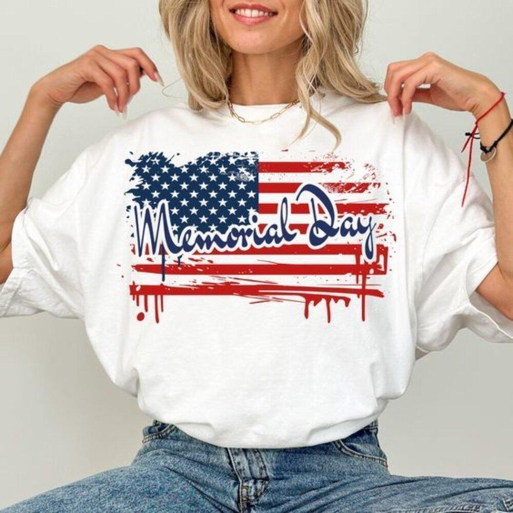 Memorial Day 4Th Of July America Patriotic Retro Graphic T Shirt